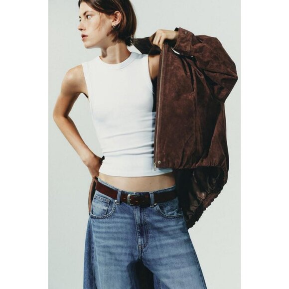 ZARA SUEDE LEATHER JACKET - Picture 3 of 10